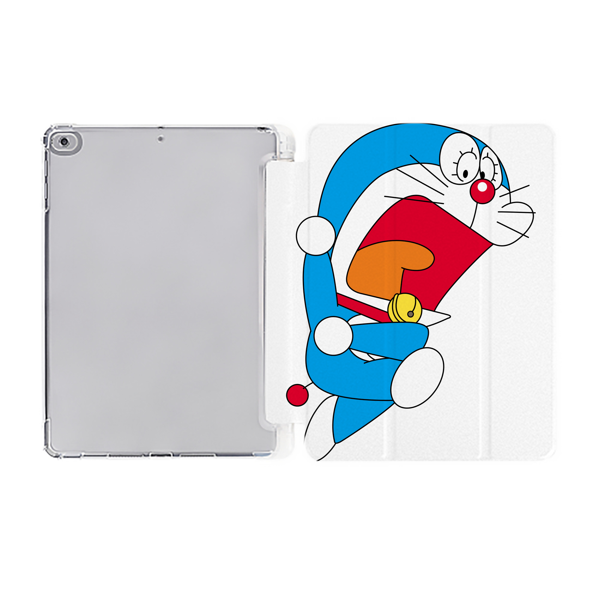 （画像用） ドラえもん Doraemon IPad ケース ペン収納付き 三つ折りスタンド PUレザー×シリコン 対応機種9.5/10.5/10.9インチ